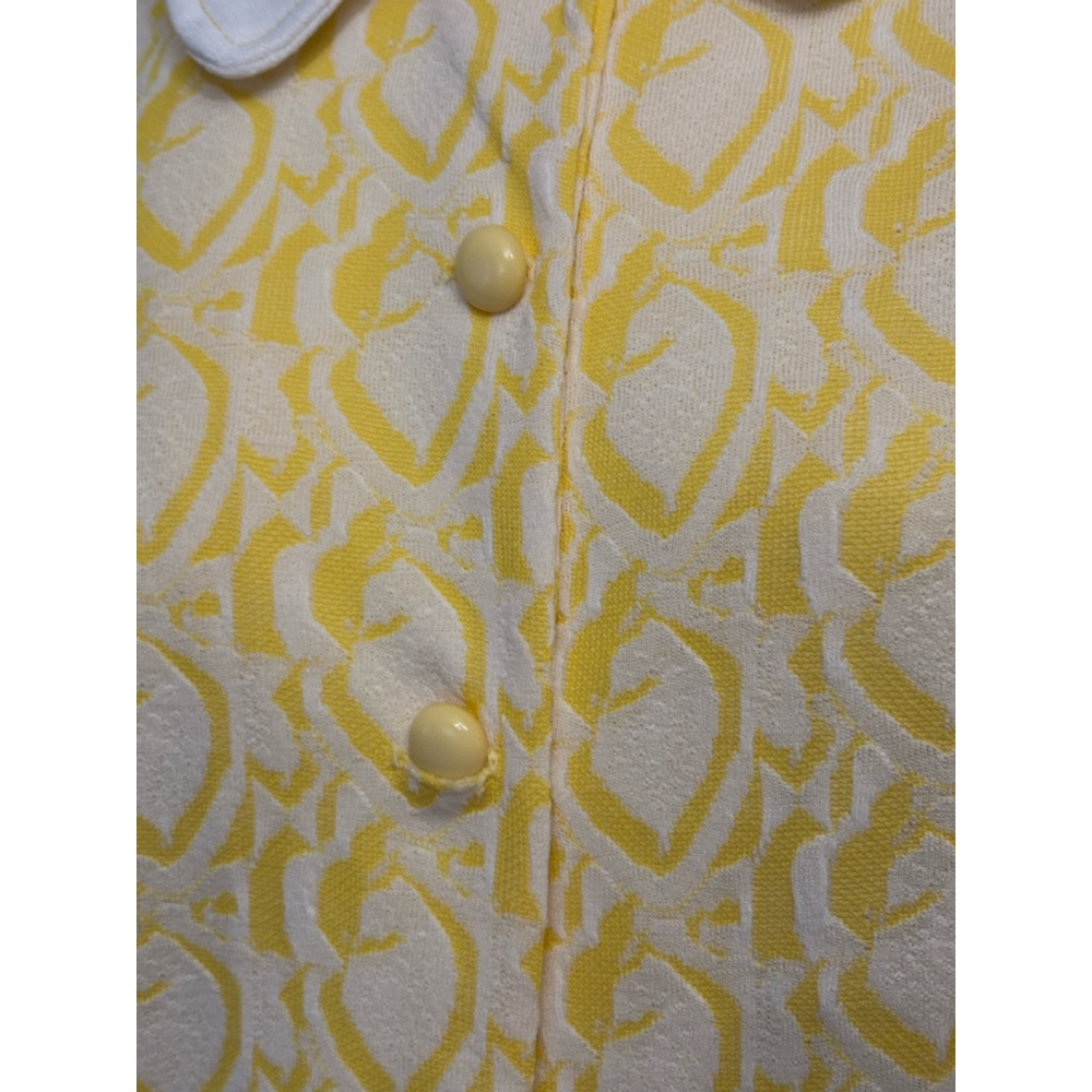 Vintage Dress Size Unspecified Yellow and White - Picture 4 of 5